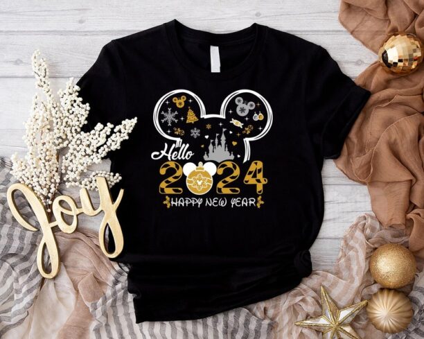 2024 New Year Gift Shirt,Disney New Year Shirt,Mickey New Year Tee,Hello 2024 Tshirt,Disney Trip 2024 Shirt