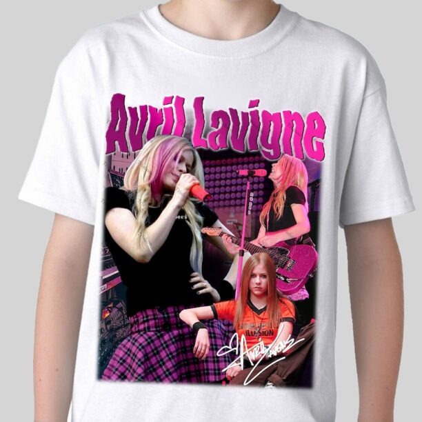 Avril Lavigne Vintage Washed T-Shirt, Princess of Pop Homage Graphic Unisex Sweatshirt, Bootleg Retro 90's Fans Hoodie