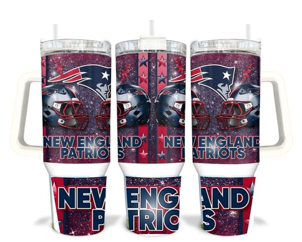New England Football NFL Sublimated 40oz Quencher Tumbler