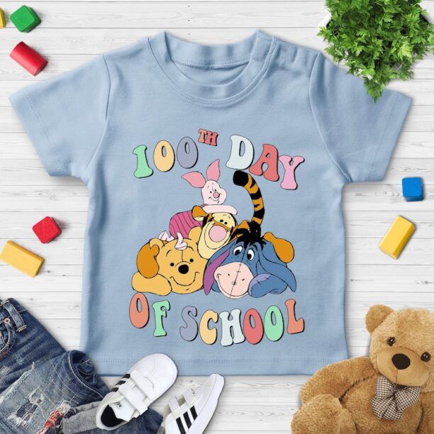 Pooh 100th Day of School Shirt Pooh Bear 100 Days Of School Shirt Winnie The Pooh School Shirt Disneyland 100 Days Of