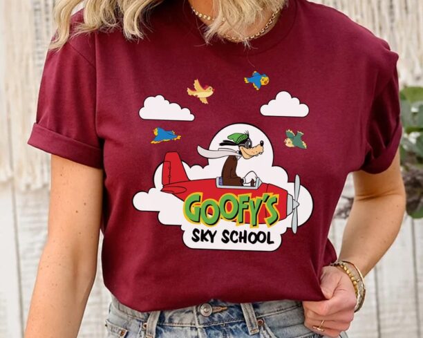 Disney Mickey And Friends Cute Goofy's Sky School Shirt