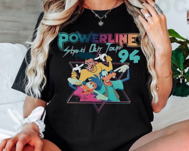 Disney Retro 90s A Goofy Movie Powerline Stand Out Tour 94 Shirt