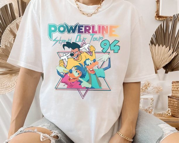 Disney Retro 90s A Goofy Movie Powerline Stand Out Tour 94 Shirt