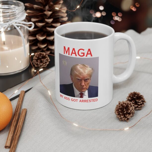 LOL Trump MUGshot Mug // Double Sided F Donald Trump Funny Gift for Democrat Biden 2024 Funny Political Gifts for