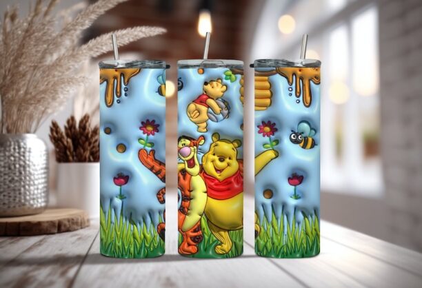 The Iconic Cartoon Forest Best Friend's Tumbler - Take Your Morning Sips to a New Level with the Famous Tiger and Teddy