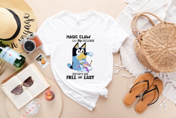 Magic Claw Bluey Shirt, Bluey shirt,Bluey Birthday Shirt, Funny Bluey Dad Life, Bandit Bluey Dad, Dad Life Shirt