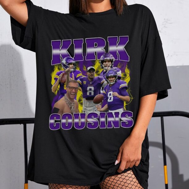 KIRK COUSINS Shirt, Football shirt, Classic 90s Graphic Tee, Unisex, Vintage Bootleg, Gift, Retro