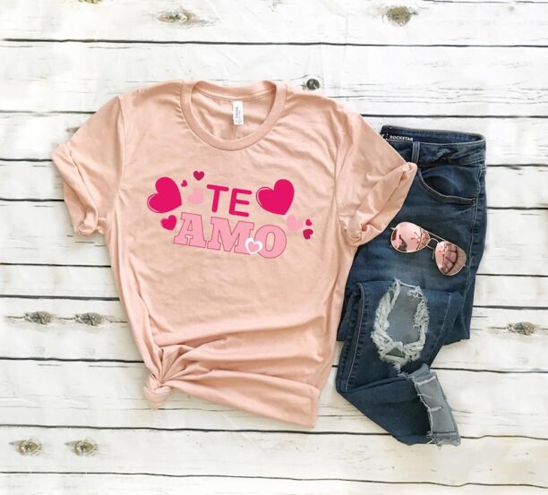 Spanish I Love You Te Amo Shirt, Party Shirt,Funny Valentines Day Shirt, Mexican Shirt, Boyfriend Girlfriend Shirts