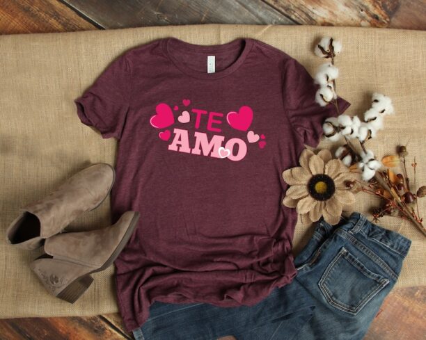 Spanish I Love You Te Amo Shirt, Party Shirt,Funny Valentines Day Shirt, Mexican Shirt, Boyfriend Girlfriend Shirts