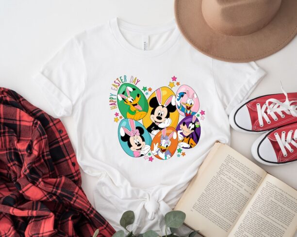 Happy Easter Day Mickey And Friends Shirt, Easter Disney Characters Shirt, Easter Day Tee, Disney Egg Tee