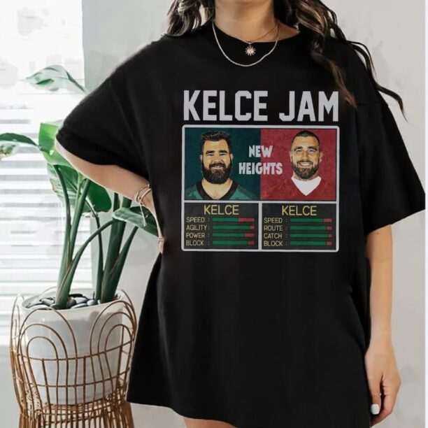 Kelce Jam New Heights Retro Football Sweatshirt, Jason Kelce And Travis Kelce Shirt, Game Day Shirt