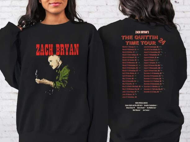 Vintage Zach Bryan Shirt, Zach Bryan The Quittin Time Tour 2024 T-Shirt, Country Music Zach Bryan Shirt, Sweatshirt