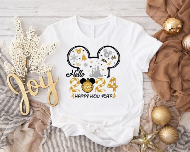 2024 New Year Gift Shirt,Disney New Year Shirt,Mickey New Year Tee,Hello 2024 Tshirt,Disney Trip 2024 Shirt