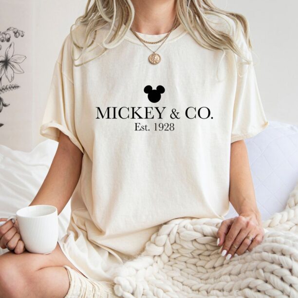 Comfort Colors® Mickey & Co Shirt, Mickey and Co. est. 1928 Shirt, Unisex Shirt, Crewneck Shirt, Disney Shirts