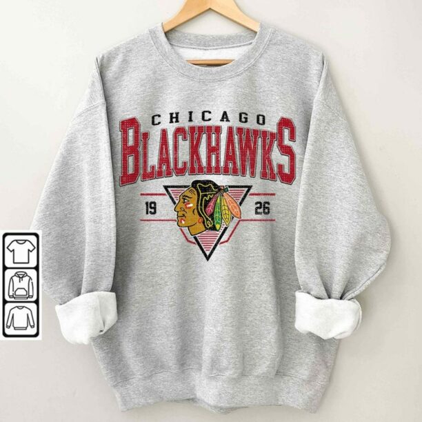 Vintage 90s Chicago Blackhawks Shirt, Crewneck Chicago Blackhawks Sweatshirt, Jersey Hockey Gift For Christmas