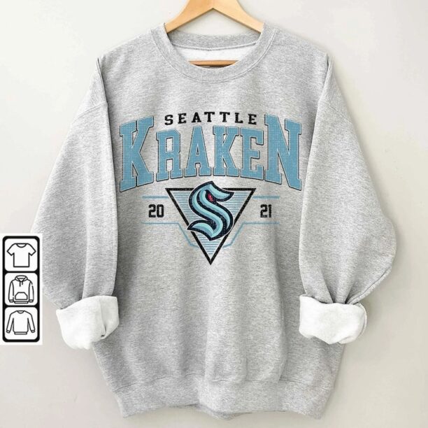 Vintage 90s Seattle Kraken Shirt, Crewneck Seattle Kraken Sweatshirt, Jersey Hockey Gift For Christmas