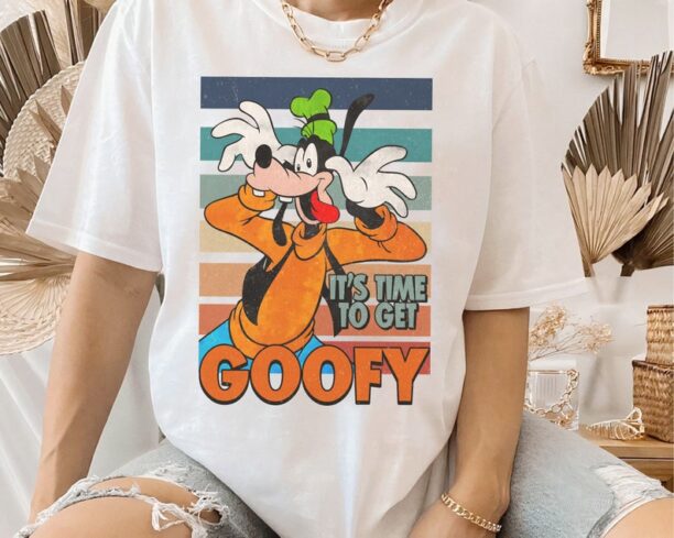 Vintage 90s It's Time To Get Goofy Shirt, Funny Disney T-shirt, Walt Disney World, Disneyland Family Trip Outfits