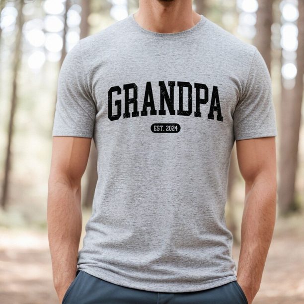 Comfort Colors® Grandpa Est. 2024 Shirt, Grandpa T-Shirt, Grandfather Shirt, Gift For Father, Gift For Grandpa