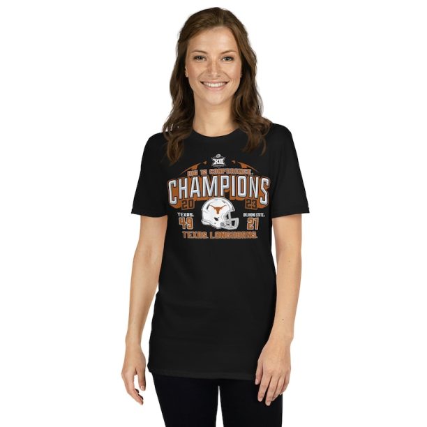 Texas Longhorns Big 12 Champs 2024 Football Score 49-21 Short-Sleeve Unisex T-Shirt