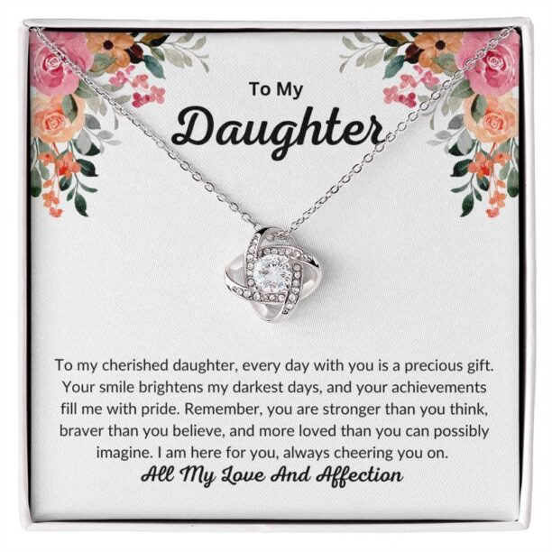 Gold Necklace Gift From Dad To Daughter, To My Daughter Necklace, Daughter Gift From Dad, Christmas Gift From Dad