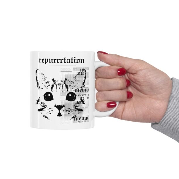 Repurtation Mug, Karma is a Cat Mug, Eras mug, Taylor fan mug, Swiftea mug, Music lover mug, Music fan mug, Cat Mug