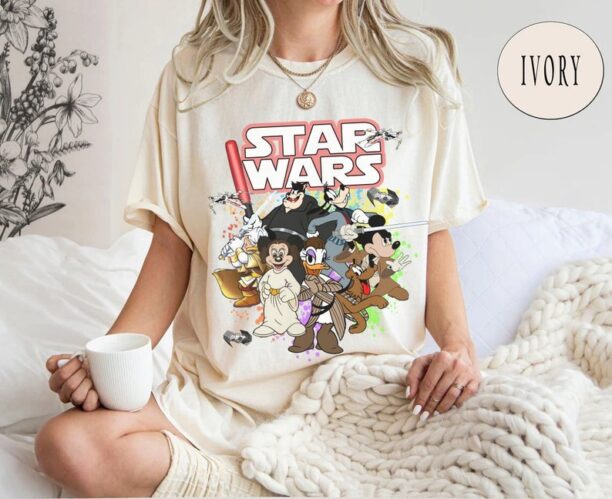 Star Wars Mickey Shirt, Disney Comfort Colors Shirt, Star Wars Characters, Disney Star Wars Shirt