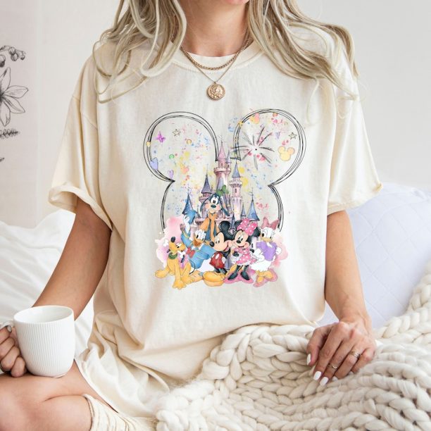 Comfort Colors® Mickey And Friend T-Shirt, Disney Castle Shirt, Disneyland Shirt, Mickey and Minnie Shirt