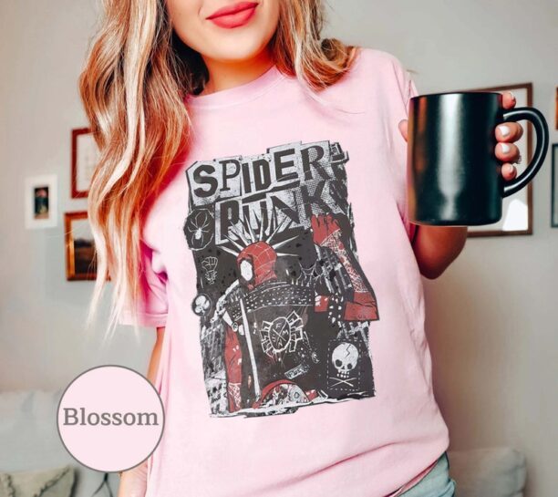 Vintage Spider Punk Shirt, Spider Man Shirt, Spider Man Across The Spider-Verse Shirt, Marvel Shirt