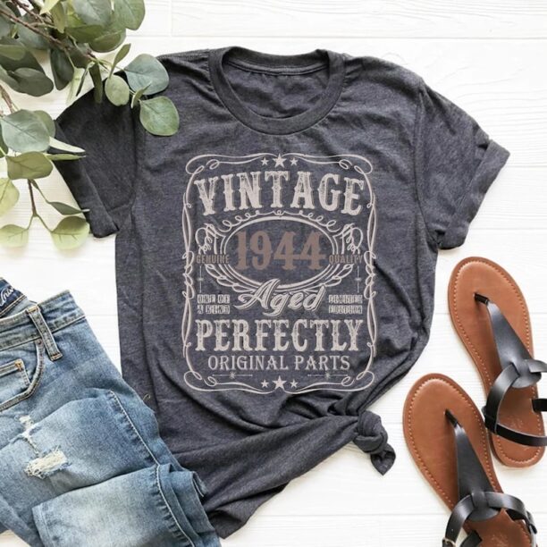 80th Birthday Shirt, Vintage 1944 Shirt, 80th Birthday Gift For Women, 80th Birthday Gift For Men, 80th Birthday Friend