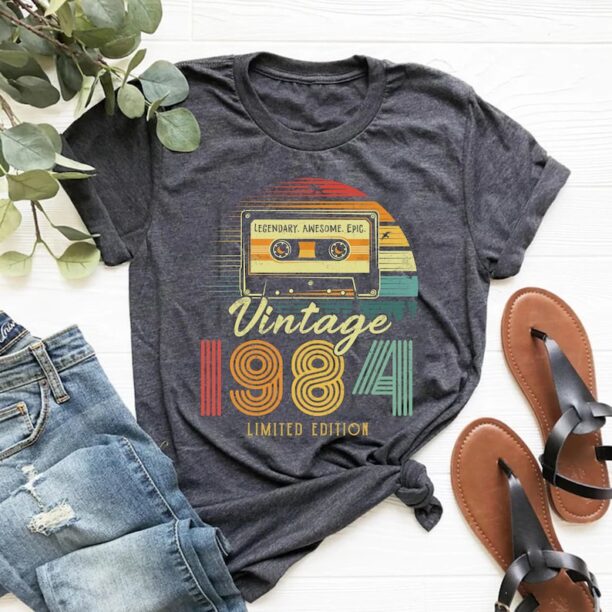 40th Birthday Vintage Shirt, Vintage 1984 Shirt, 40th Birthday Gift For Women, 40th Birthday Gift For Men