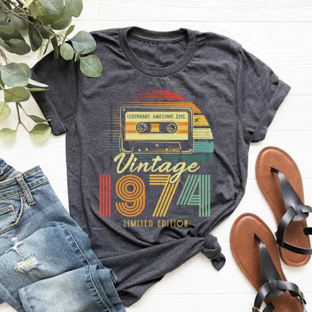 50th Birthday Vintage Shirt, Vintage 1974 Shirt, 50th Birthday Gift For Women, 50th Birthday Gift For Men