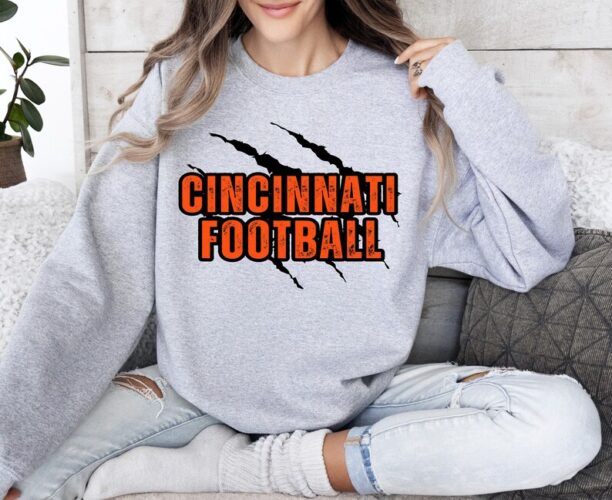 Cincinnati Tiger Sweatshirt, Bengal Tiger College Sweatshirt, Sunday Funday Football Gift, Cincinnati Tiger Shirt