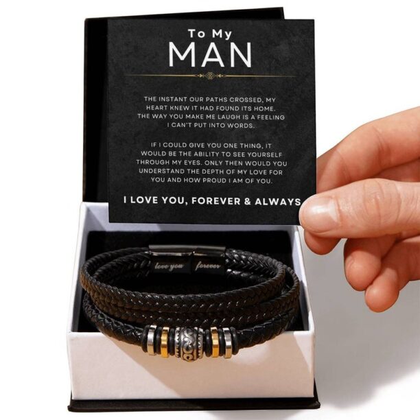 Bracelet for man, to my man, to my man bracelet, gift for man, gift for husband, gift for fiance