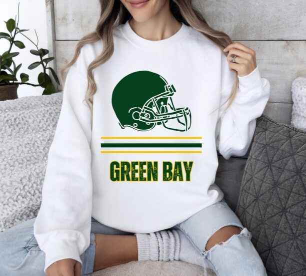 Green Bay Packers Football Crewneck Sweatshirt Green Bay Sweatshirt Game Day Packers Football Sweatshirt Football Sunday