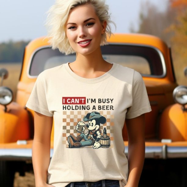 I can't I'm Busy Holding A Beer | Disney shirts | Father's day | Vintage tee | Beer lover shirt