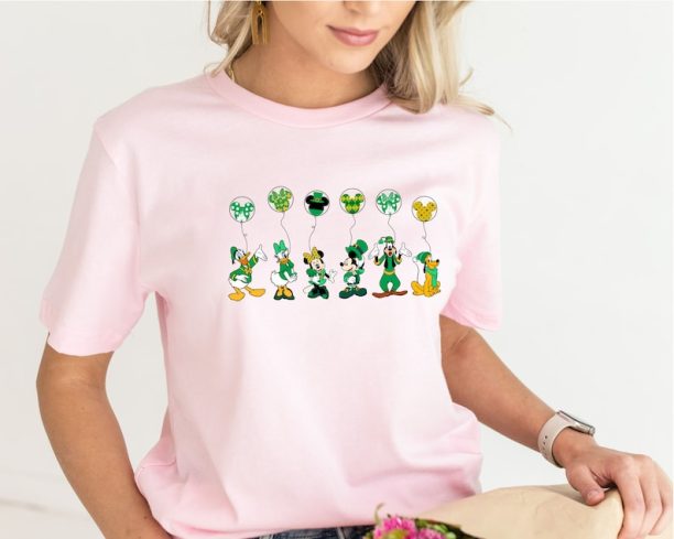 Mickey and Friends St Patrick's Shirt, Gift St Patrick Shirt, Clover Bow Disney Shirt, Disney Friends, Shamrock Tee