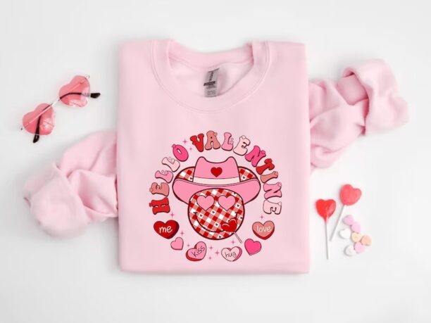 Hello Valentine's Day Shirt, Valentines Day Shirts For Woman, Cute Valentine Shirt, Valentines Day Gift