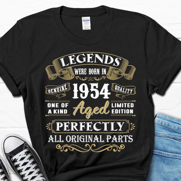 70th Birthday Gift, Born In 1954 Shirt, 70th Birthday Men’s Gift, 70th Bday T-shirt, 70 B-day Legend Gifts