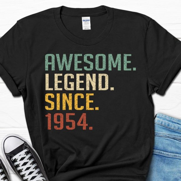 70th Birthday Men's Gift, Legend Since 1954 Shirt for him, 70th Birthday Gift, 70th Bday T-shirt, 70 B-day Gifts