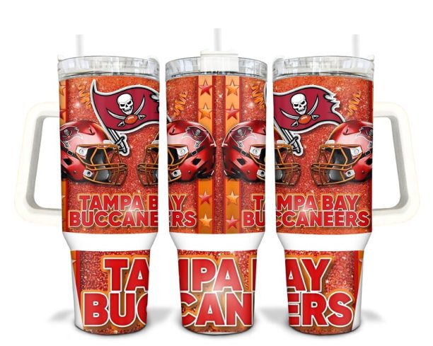Tampa Bay Football Team Sublimated 40oz Quencher Tumbler