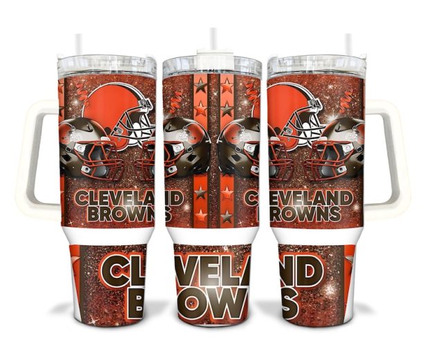 Cleveland Football Team Sublimated 40oz Quencher Tumbler