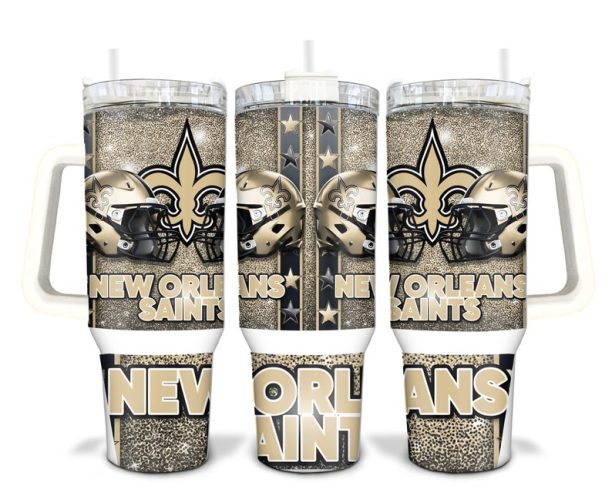 New Orleans Football Team Sublimated 40oz Quencher Tumbler