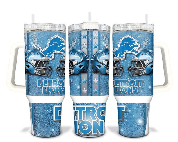 Detroit Football Team Sublimated 40oz Quencher Tumbler