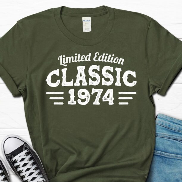 Classic 1974 Shirt, 50th Birthday Gift for Men, Birthday Gift from Wife, Dad Birthday Gift, Turning 50 T-Shirt