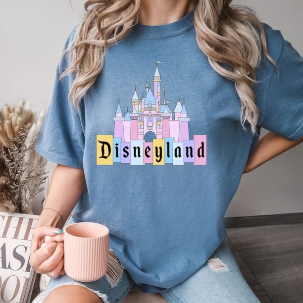 Comfort Colors® Colorful Castle Shirt, Disney Castle T-Shirt, Disneyland Shirt, Magic Kingdom Shirt, Castle Shirt