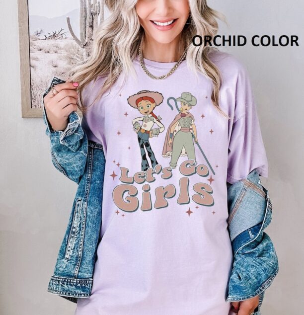 Let's Go Girls Po peep and Jessie Western Country Music Rodeo Southern Shirt, Long Live Cowboy Disneyland Shirt