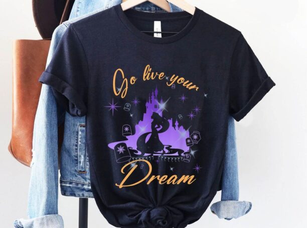 Rapunzel Princess Go Live Your Dream Shirt, Retro Tangled Disney T-shirt, Disney Birthday Gift, Magic Kingdom Park