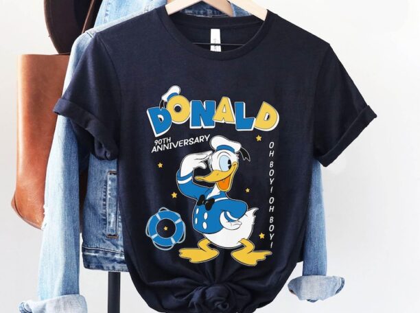 Retro Donald Duck Oh Boy 90th Anniversary Shirt, Donald Est 1934 Disney T-shirt, Donald Duck 90 Years, Walt Disney World