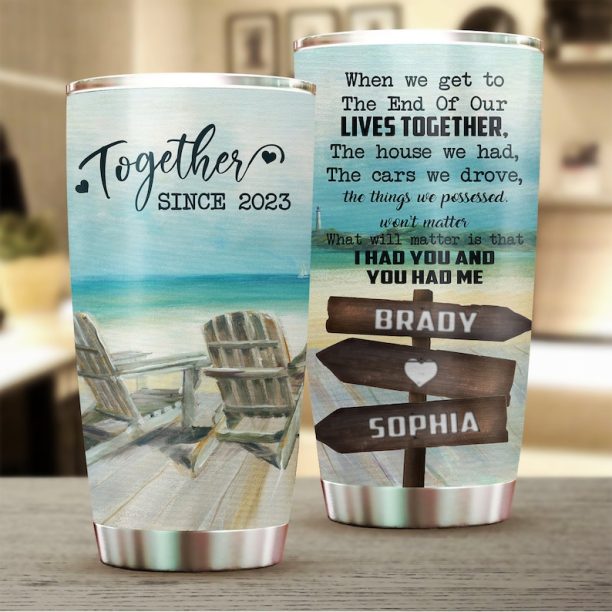 Couple Gifts, Together Since 2023 Tumbler, Tumbler Mug, 20Oz Tumbler, His And Hers Gifts, Anniversary Gift For Couple