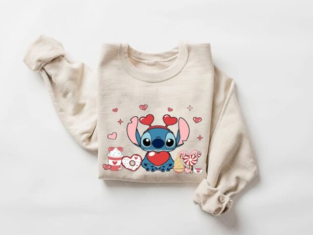 Stitch Valentine's Day Shirt,Disney Valentines Day Sweatshirt,Disney Couple Shirt,Disney Matching Shirt